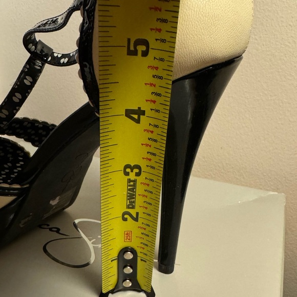 JESSICA SIMPSON shoes JS-Britt Coconut Silk Kid Patent Heels size 8.5M NEW - Picture 16 of 17